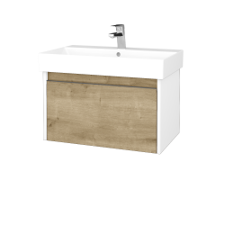 Dreja - Umývadloá skrinka BONO SZZ 70 (umývadlo Glance) umývadlo Glance - N01 Biela lesk / Úchytka T34 - nerez / D09 Arlington (277529K)