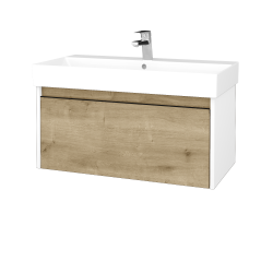 Dreja - Umývadloá skrinka BONO SZZ 85 (umývadlo Glance) umývadlo Glance - N01 Biela lesk / Úchytka T33 - čierna mat / D09 Arlington (277611J)