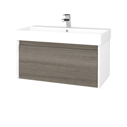 Dreja - Umývadloá skrinka BONO SZZ 85 (umývadlo Glance) umývadlo Glance - N01 Biela lesk / Úchytka T34 - nerez / D03 Cafe (277642K)