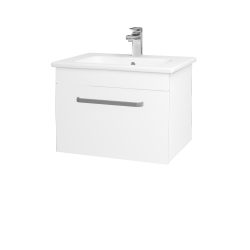 Dreja - Umývadlová skrinka ASTON SZZ 60 - N01 Biela lesk / Úchytka T01 / L01 Biela vysoký lesk (137496A)