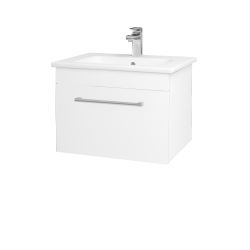 Dreja - Umývadlová skrinka ASTON SZZ 60 - N01 Biela lesk / Úchytka T03 / L01 Biela vysoký lesk (137496C)