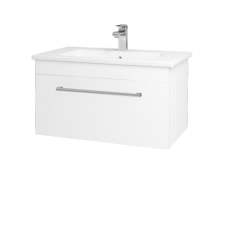 Dreja - Umývadlová skrinka ASTON SZZ 80 - N01 Biela lesk / Úchytka T03 / L01 Biela vysoký lesk (137526C)