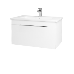 Dreja - Umývadlová skrinka ASTON SZZ 80 - N01 Biela lesk / Úchytka T05 / L01 Biela vysoký lesk (137526F)