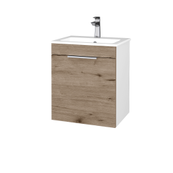 Dreja - Umývadlová skrinka BENEFIT SZD 50 (umývadlo Altero) - N01 Biela lesk / Úchytka T05 / D23 Herkules / Levé (533045F)