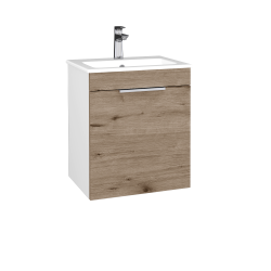 Dreja - Umývadlová skrinka BENEFIT SZD 50 (umývadlo Altero) - N01 Biela lesk / Úchytka T05 / D23 Herkules / Pravé (533045FP)