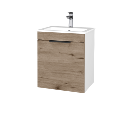 Dreja - Umývadlová skrinka BENEFIT SZD 50 (umývadlo Altero) - N01 Biela lesk / Úchytka T07 / D23 Herkules / Levé (533045I)