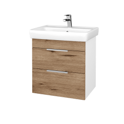 Dreja - Umývadlová skrinka BENEFIT SZZ2 60 (umývadlo Q) - N01 Biela lesk / Úchytka T05 / D23 Herkules (405649F)