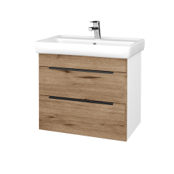 Dreja - Umývadlová skrinka BENEFIT SZZ2 70 (umývadlo Q) - N01 Biela lesk / Úchytka T07 / D23 Herkules (405625I)