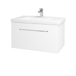 Dreja - Umývadlová skrinka BIG INN SZZ 80 - N01 Biela lesk / Úchytka T04 / L01 Biela vysoký lesk (132767E)