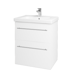 Dreja - Umývadlová skrinka BIG INN SZZ2 65 - N01 Biela lesk / Úchytka T02 / L01 Biela vysoký lesk (133177B)