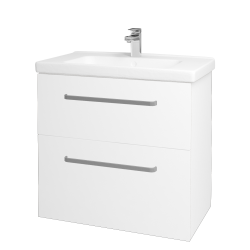 Dreja - Umývadlová skrinka BIG INN SZZ2 80 - N01 Biela lesk / Úchytka T01 / L01 Biela vysoký lesk (133184A)