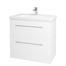 Dreja - Umývadlová skrinka BIG INN SZZ2 80 - N01 Biela lesk / Úchytka T02 / L01 Biela vysoký lesk (133184B)