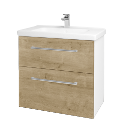 Dreja - Umývadlová skrinka BIG INN SZZ2 80 - N01 Biela lesk / Úchytka T03 / D09 Arlington (121914C)