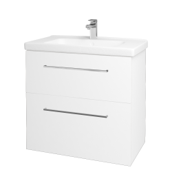 Dreja - Umývadlová skrinka BIG INN SZZ2 80 - N01 Biela lesk / Úchytka T04 / L01 Biela vysoký lesk (133184E)