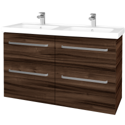 Dreja - Umývadlová skrinka BIG INN SZZ4 125 - D06 Orech / Úchytka T01 / D06 Orech (27806A)