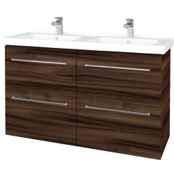 Dreja - Umývadlová skrinka BIG INN SZZ4 125 - D06 Orech / Úchytka T04 / D06 Orech (27806E)