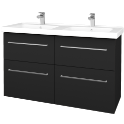 Dreja - Umývadlová skrinka BIG INN SZZ4 125 - L03 Antracit vysoký lesk / Úchytka T04 / L03 Antracit vysoký lesk (122720E)