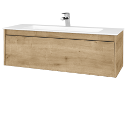 Dreja - Umývadlová skrinka BONO SZZ 120 (umývadlo Pura s 1 otvorom pre batériu) - D09 Arlington / Úchytka T33 - čierna mat / D09 Arlington (402297J)