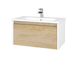 Dreja - Umývadlová skrinka BONO SZZ 80 (umývadlo Euphoria) - N01 Biela lesk / Úchytka T34 - nerez / D15 Nebraska (203573K)