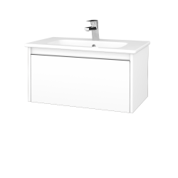 Dreja - Umývadlová skrinka BONO SZZ 80 (umývadlo Euphoria) - N01 Biela lesk / Úchytka T34 - nerez / N01 Biela lesk (203580K)