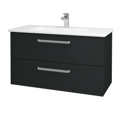 Dreja - Umývadlová skrinka GIO SZZ2 100 - L03 Antracit vysoký lesk / Úchytka T01 / L03 Antracit vysoký lesk (130824A)