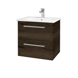 Dreja - Umývadlová skrinka GIO SZZ2 60 - D21 Tobacco / Úchytka T03 / D21 Tobacco (277192C)