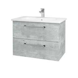 Dreja - Umývadlová skrinka GIO SZZ2 80 - D01 Betón / Úchytka T03 / D01 Betón (82096C)