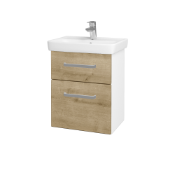 Dreja - Umývadlová skrinka GO SZZ2 50 - N01 Biela lesk / Úchytka T01 / D09 Arlington (148287A)