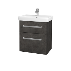 Dreja - Umývadlová skrinka GO SZZ2 55 - D16  Tmavý betón / Úchytka T01 / D16 Tmavý betón (204631A)