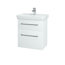 Dreja - Umývadlová skrinka GO SZZ2 55 - N01 Biela lesk / Úchytka T03 / L01 Biela vysoký lesk (20722C)