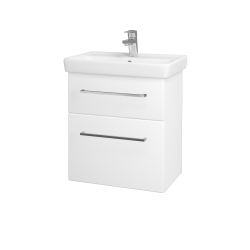 Dreja - Umývadlová skrinka GO SZZ2 55 - N01 Biela lesk / Úchytka T04 / L01 Biela vysoký lesk (20722E)