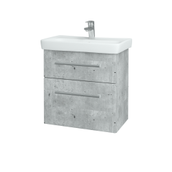 Dreja - Umývadlová skrinka GO SZZ2 60 - D01 Betón / Úchytka T03 / D01 Betón (148584C)