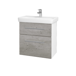 Dreja - Umývadlová skrinka GO SZZ2 60 - N01 Biela lesk / Úchytka T01 / D22 Karamel (455095A)