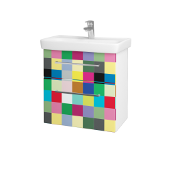 Dreja - Umývadlová skrinka GO SZZ2 60 - N01 Biela lesk / Úchytka T04 / IND Individual (23839E)