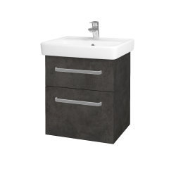 Dreja - Umývadlová skrinka Q MAX SZZ2 55 - D16  Tmavý betón / Úchytka T01 / D16 Tmavý betón (197988A)