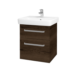 Dreja - Umývadlová skrinka Q MAX SZZ2 55 - D21 Tobacco / Úchytka T01 / D21 Tobacco (275587A)