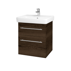 Dreja - Umývadlová skrinka Q MAX SZZ2 55 - D21 Tobacco / Úchytka T02 / D21 Tobacco (275587B)