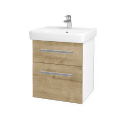 Dreja - Umývadlová skrinka Q MAX SZZ2 55 - N01 Biela lesk / Úchytka T01 / D09 Arlington (114633A)