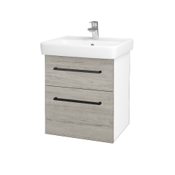 Dreja - Umývadlová skrinka Q MAX SZZ2 55 - N01 Biela lesk / Úchytka T06 / D05 Oregon (61718H)