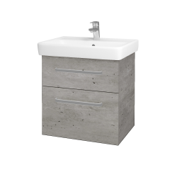 Dreja - Umývadlová skrinka Q MAX SZZ2 60 - D01 Betón / Úchytka T01 / D01 Betón (67529A)