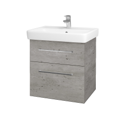 Dreja - Umývadlová skrinka Q MAX SZZ2 60 - D01 Betón / Úchytka T04 / D01 Betón (67529E)