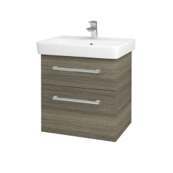 Dreja - Umývadlová skrinka Q MAX SZZ2 60 - D03 Cafe / Úchytka T03 / D03 Cafe (68441C)