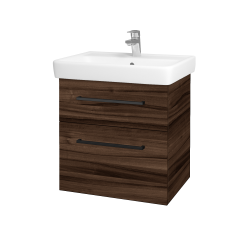 Dreja - Umývadlová skrinka Q MAX SZZ2 60 - D06 Orech / Úchytka T06 / D06 Orech (60353H)