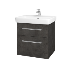 Dreja - Umývadlová skrinka Q MAX SZZ2 60 - D16  Tmavý betón / Úchytka T03 / D16 Tmavý betón (198329C)