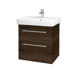 Dreja - Umývadlová skrinka Q MAX SZZ2 60 - D21 Tobacco / Úchytka T02 / D21 Tobacco (275624B)