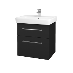 Dreja - Umývadlová skrinka Q MAX SZZ2 60 - L03 Antracit vysoký lesk / Úchytka T04 / L03 Antracit vysoký lesk (60377E)