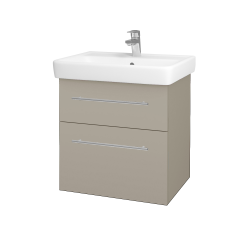 Dreja - Umývadlová skrinka Q MAX SZZ2 60 - L04 Béžová vysoký lesk / Úchytka T02 / L04 Béžová vysoký lesk (115142B)