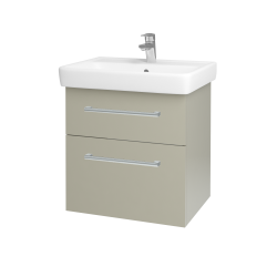 Dreja - Umývadlová skrinka Q MAX SZZ2 60 - L04 Béžová vysoký lesk / Úchytka T03 / L04 Béžová vysoký lesk (115142C)