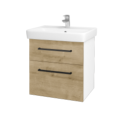 Dreja - Umývadlová skrinka Q MAX SZZ2 60 - N01 Biela lesk / Úchytka T06 / D09 Arlington (114947H)