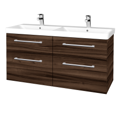 Dreja - Umývadlová skrinka Q MAX SZZ4 120 - D06 Orech / Úchytka T03 / D06 Orech (332198C)